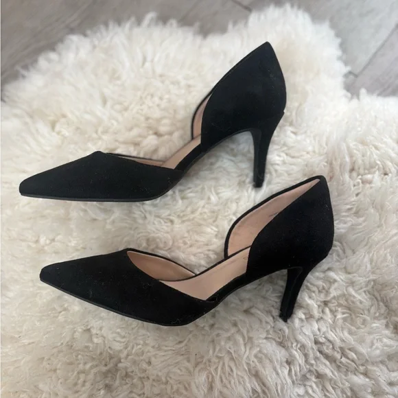NWOT Dream Pairs Black D’Orsay Heels |  Size 9 | 3-Inch Pointed Toe Pumps - Picture 5 of 7